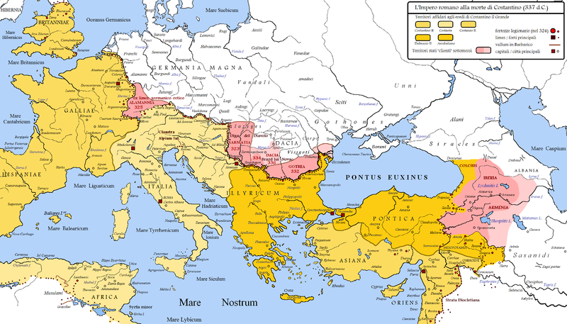 Mappa Limes Impero Romano Doriente 330 1453 La Sua Storia